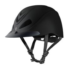 The classic Black Duratec color on the Troxel Liberty helmet lends sophistication in the show ring or on the cross-country course.