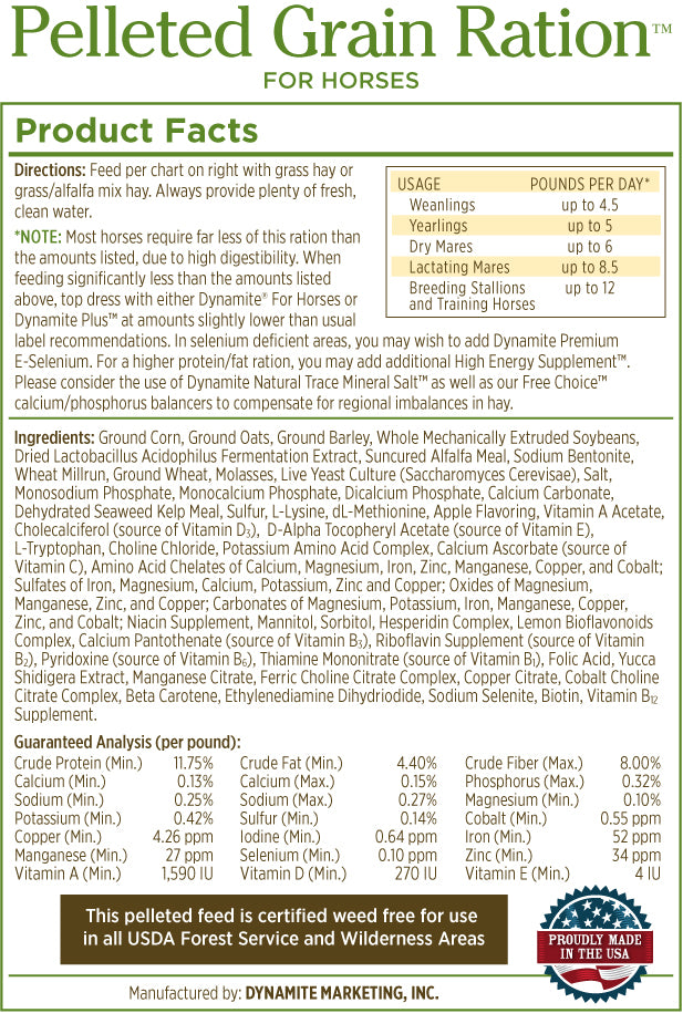 Pelleted Grain Ration – NWNHC Store
