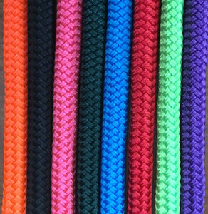 Natural horsemanship halters and lead ropes in a wide variety of colors.