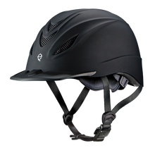 Classic English black makes this a great helmet for the show ring.