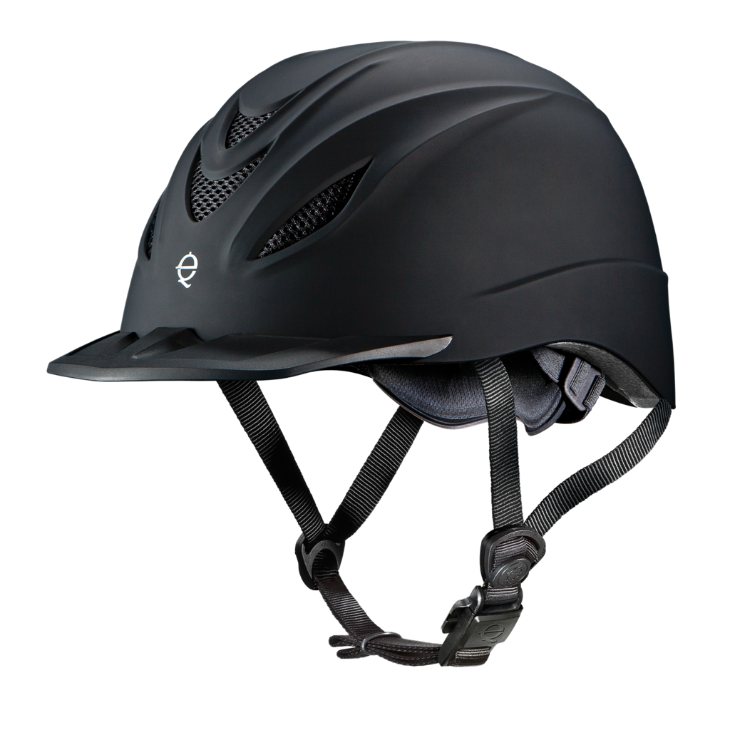 Classic English black makes this a great helmet for the show ring.
